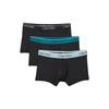 Low Rise Trunk 3 Pack Color Block Letter Jacquard Comfortable Low Waist Underwear Men Underwear Black 000NB2569A-N2L