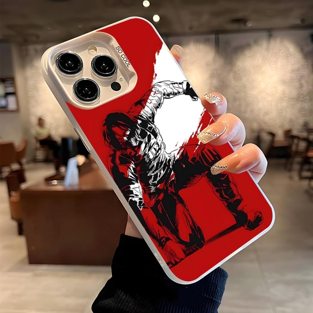 B-Bucky Barnes Winter S-Soldier Phone Case For IPhone 16 15 14 13 12 11 Pro Max Plus Color Shockproof Back Silver Cover
