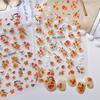Herbst 3D Ahornblatt & Kaki Nagellack Aufkleber