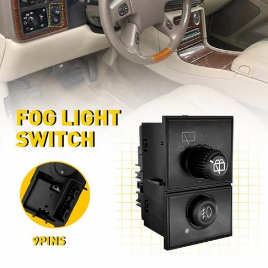 Rear Wiper Fog Light Switch for 2003-06 Chevy Silverado GMC Tahoe Sierra Yukon A