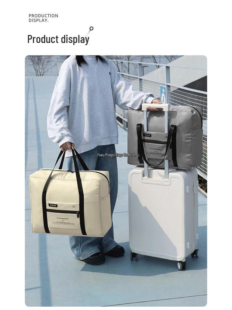 Women's Large Capacity Lightweight Carry-on Travel Bag - Foldable Organizer for Short Trips & Business Outings