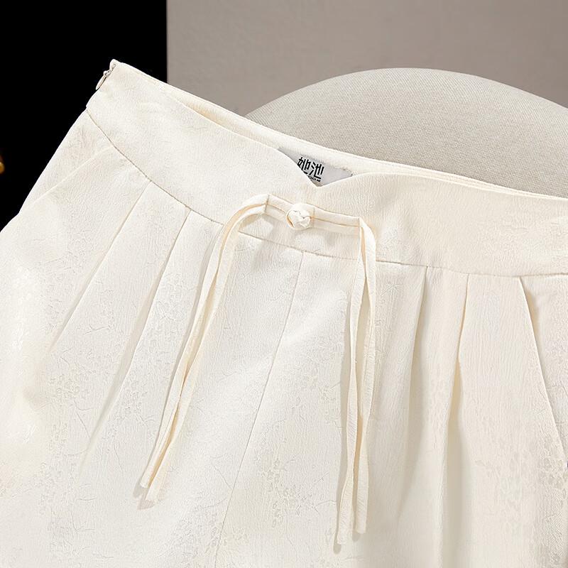 Women's New Chinese Style Pan-Buckle High-Waist Wide-Leg Pants