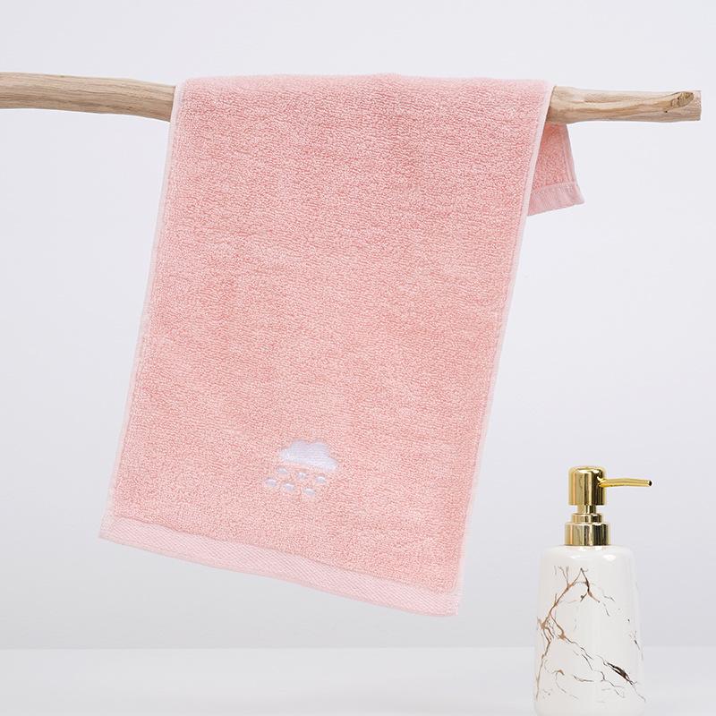 Dětský ručník z čisté bavlny s kreslenou výšivkou - Měkký a savý, Ideální pro domov, školu a školku