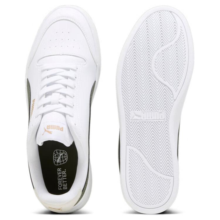 Puma Shuffle Comfortable Lightweight Low-Top Sneakers Unisex Sneakers White Green 309668-27