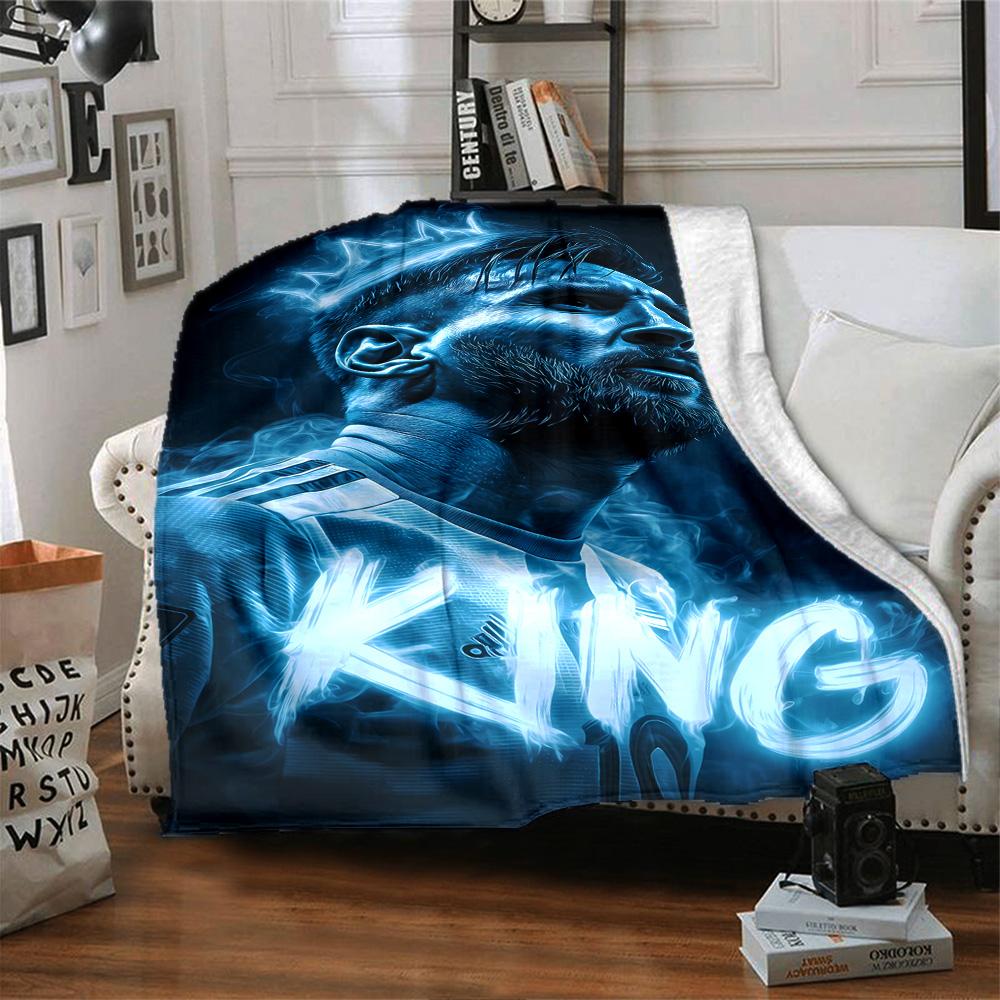 Lionel Messi Soccer Legend Blanket Soft & Cozy Great for Chair Seaside Sofa for All Seasons Warmthful Decor Best Holiday Gift for Friends Family