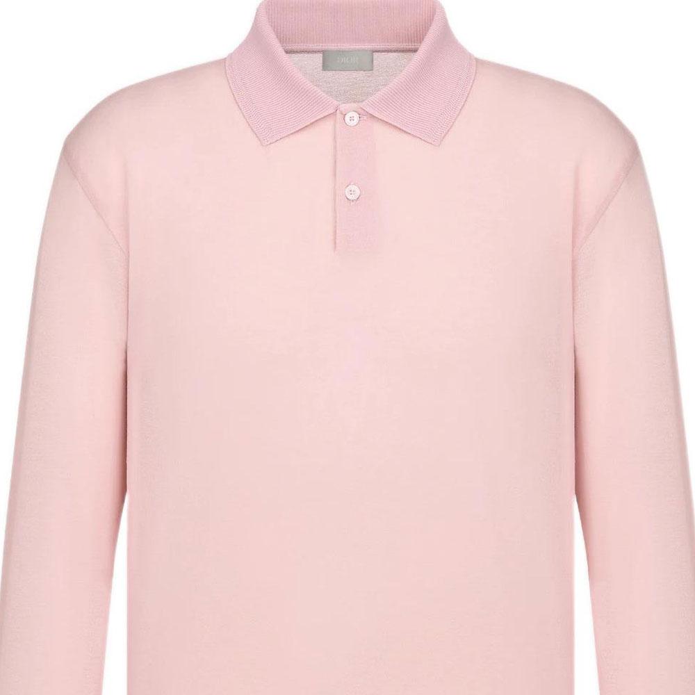 DIOR FW22 Polo Shirt Men's Pink 243J831A0800-C481
