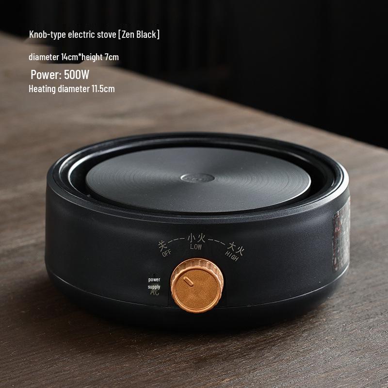 Plită Ceramică Electrică Compactă pentru Prepararea Ceaiului cu Fierbător Mic de Sticlă - Plită cu Inducție Mini și Încălzitor Casnic pentru Fierberea Apei.