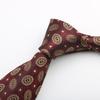 Burgundy Tie Men, Wedding Banquet Best Man Groom Host Festive Gentleman High-End Pattern Hand Tape 8Cm