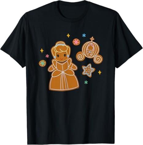 Princess Holiday Christmas Gingerbread Cinderella TShi Black Size S 4xl S