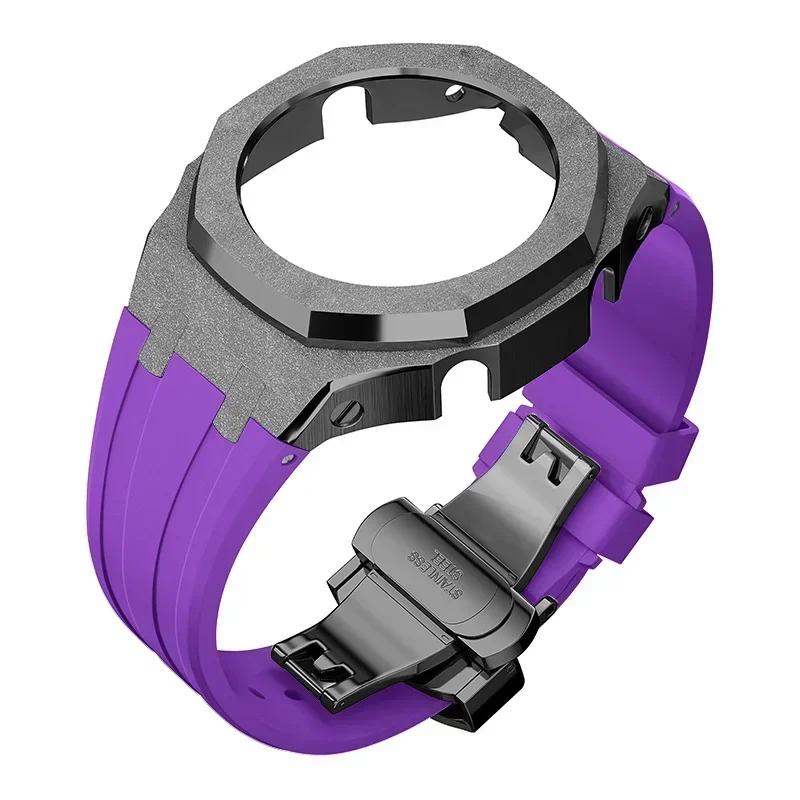 Zestaw modyfikacyjny Gen4 do Casioak GM2100 Metalowa obudowa ze stali nierdzewnej Gumowy pasek Zestaw do modyfikacji Akcesoria Casioak GM-2100 ze śrubami