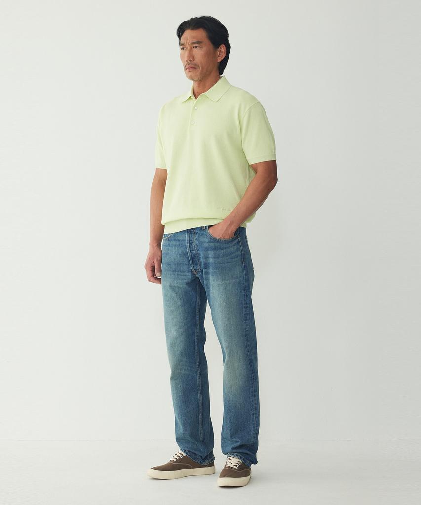 MAN ON THE BOON Textured Short Polo_Light Green 4716113029