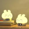 New Animal Party Digital Clock with Night Light: Shy Bunny & Doodle Duck Smart Soft-Light Mini Alarm Clock with Digital Temperature Display