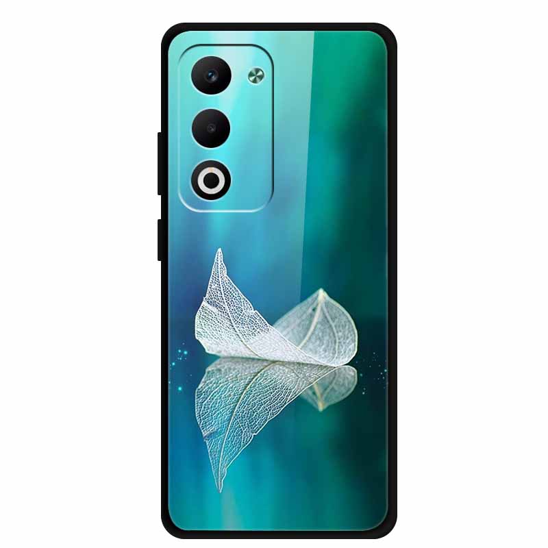 Glass Back Cover For OPPO A5i Pro 5G Case A5iPro Coque Hard Tempered Glass Case For OPPO A5m A5 5G 4G Phone Case A 5 Soft Bumper