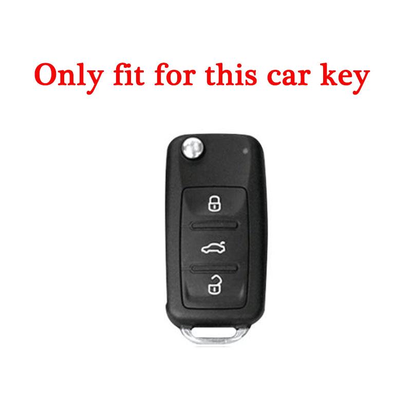 AAAJJ1 Car Zinc Alloy Leather Key Case Cover Holder Shell Fob For Skoda Octavia A5 A7 Fabia Superb Kodiaq Karoq Protection Accessories