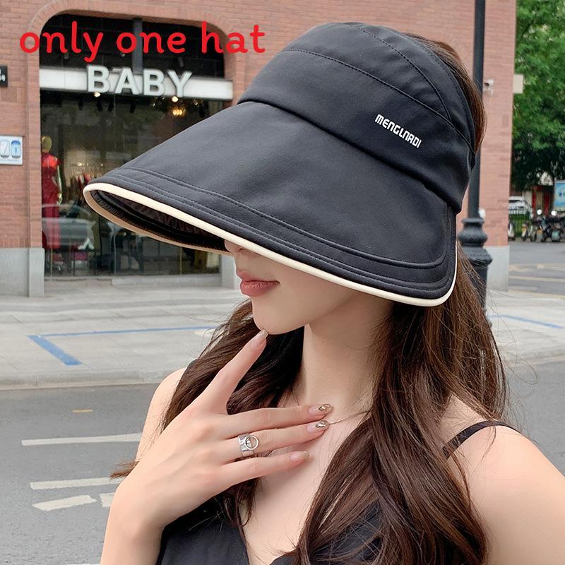 

Summer Sun Protection Hat With Large Brim And Breathable Fabric For Women Outdoors чёрный