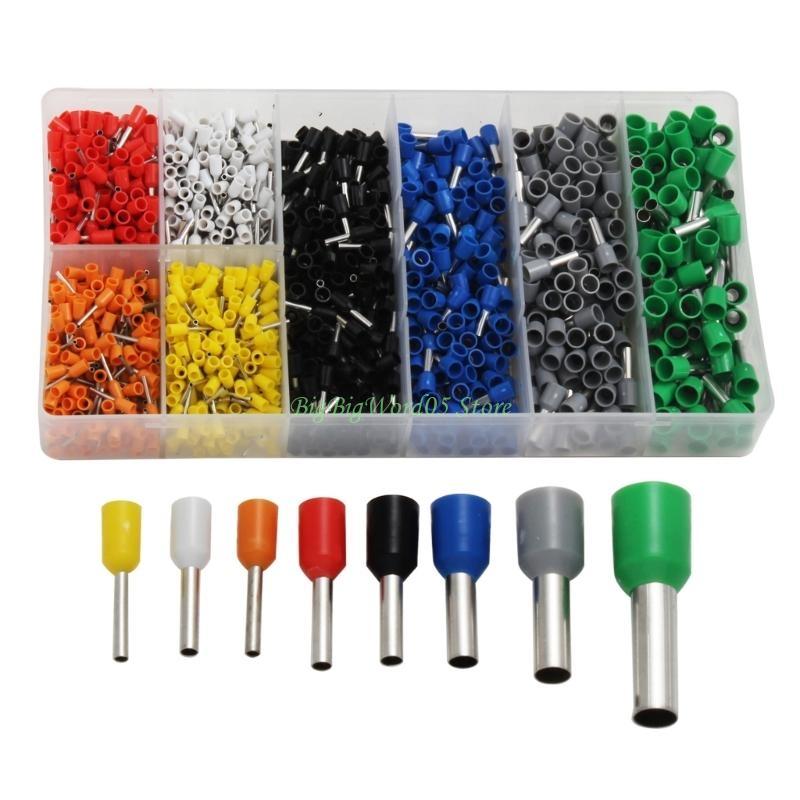 24TE Electrical Crimp Connectors Insulated Wire Ferrules with Case Wire End Ferrules
