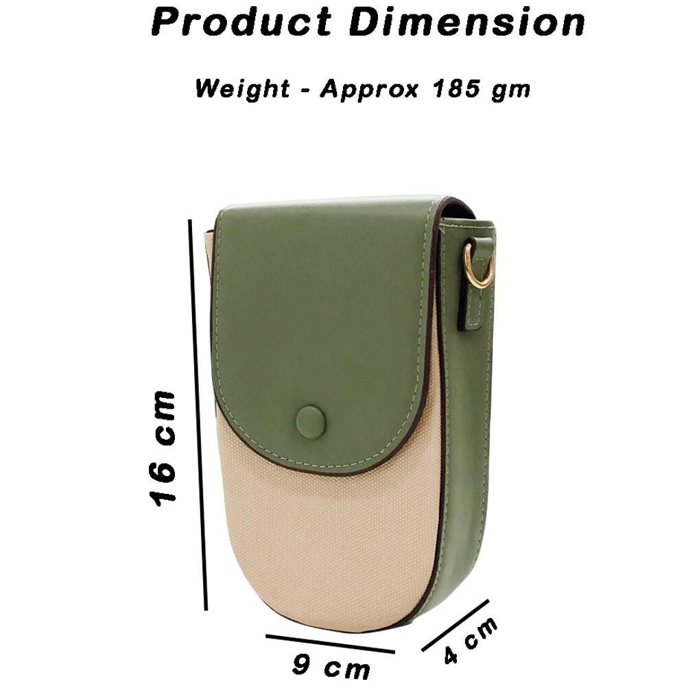 RSINC Small Crossbody Bags Semi Oval PU Leather Adjustable Shoulder Olive Green B0DVQ175YL