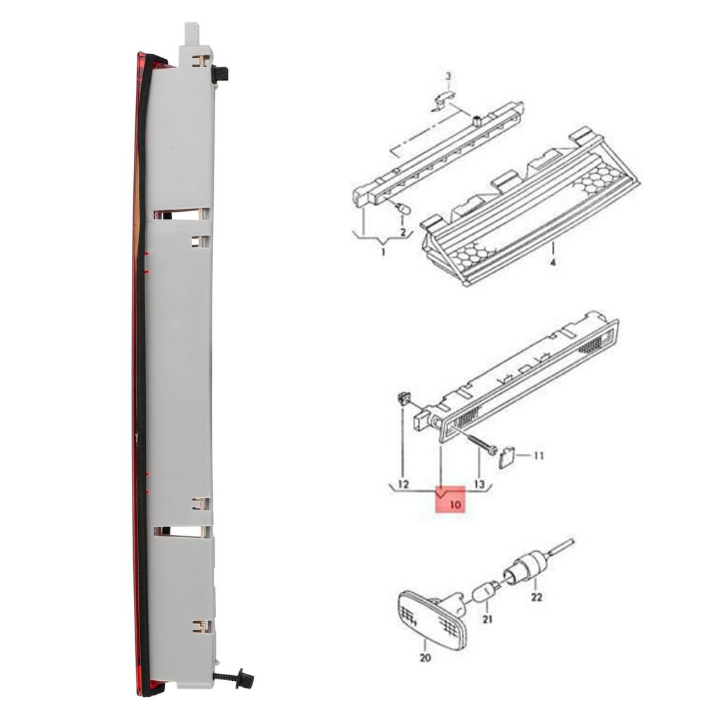 Areyourshop Third 3Rd Brake Stop Light For A6 Allroad Quattro Wagon 4B9945097A