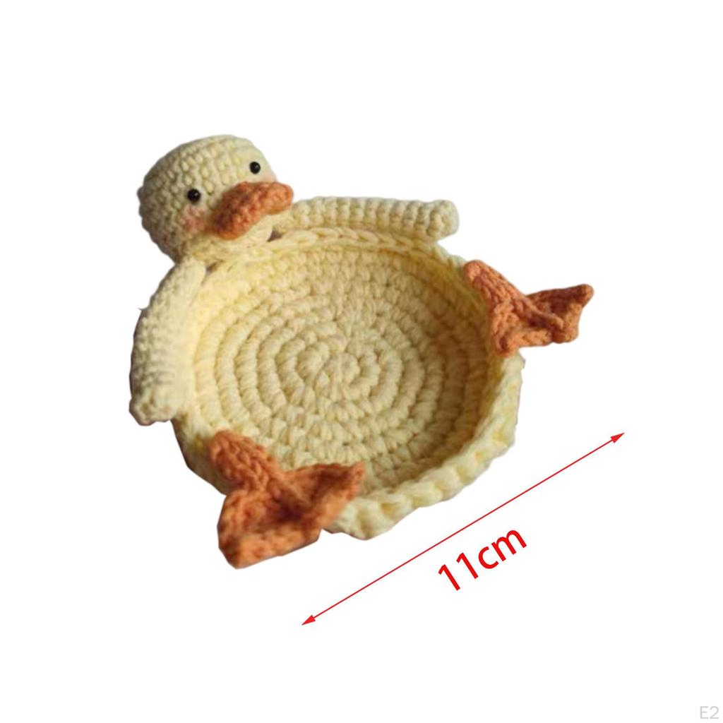 Absorbent Drinks Coaster Duck Shaped Woven for Apartment