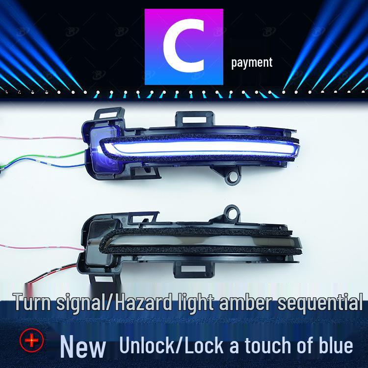 MG Pilot Rearview Mirror Sequential Turn Signal with Dynamic DRL Blue Touch Modification