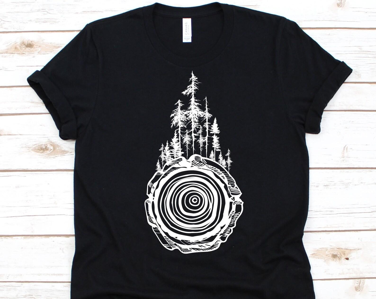 Tree Rings Shirt, Gift For Arborist, Tree Surgeon, Arboriculturist Shirt, Arboriculture Graphic, Arboricultural Design, Tree Trimmers Shirt M