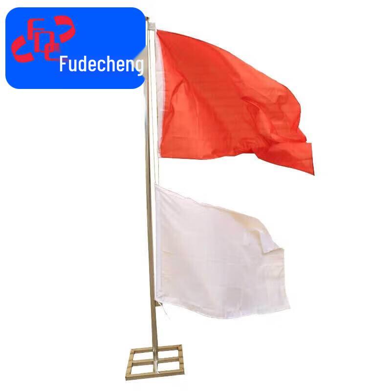 Красный и белый сигнальный флаг для подъема с флагштоком