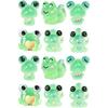 12 Glowing Frog Figurines Luminous Resin Frog Figure Tabletop Decoration Miniature Decoration Ornament Micro Landscape
