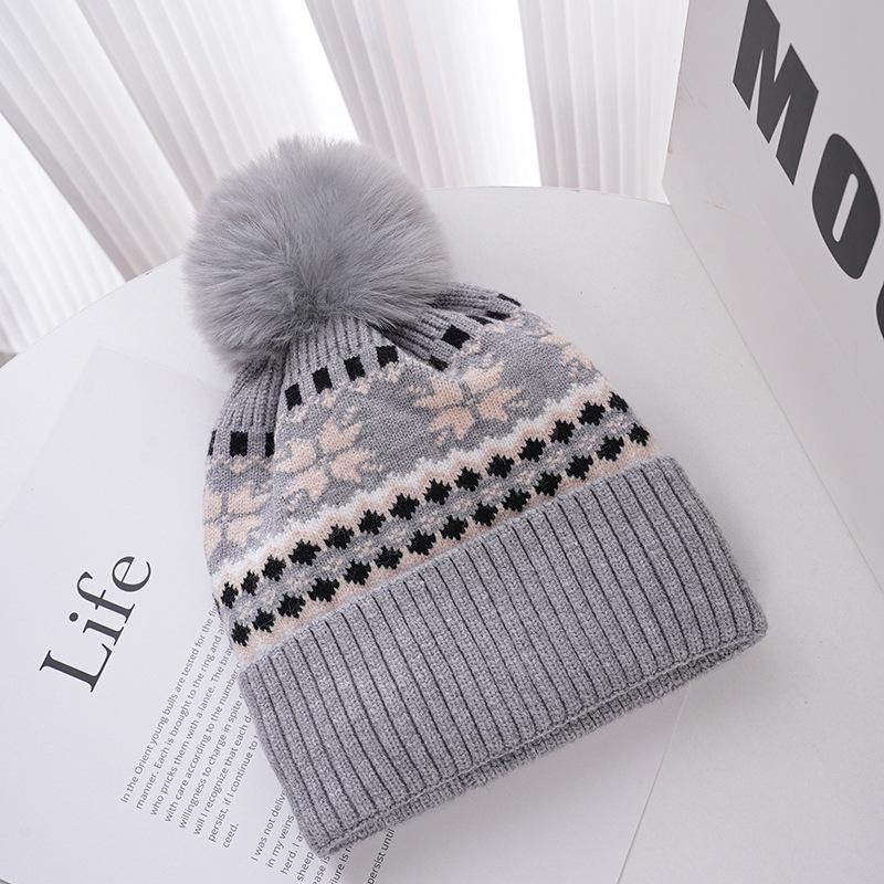 

Женская теплая шапка вязаная шапка для верховой езды ветрозащитная шапка осень и зима 1 pc серый