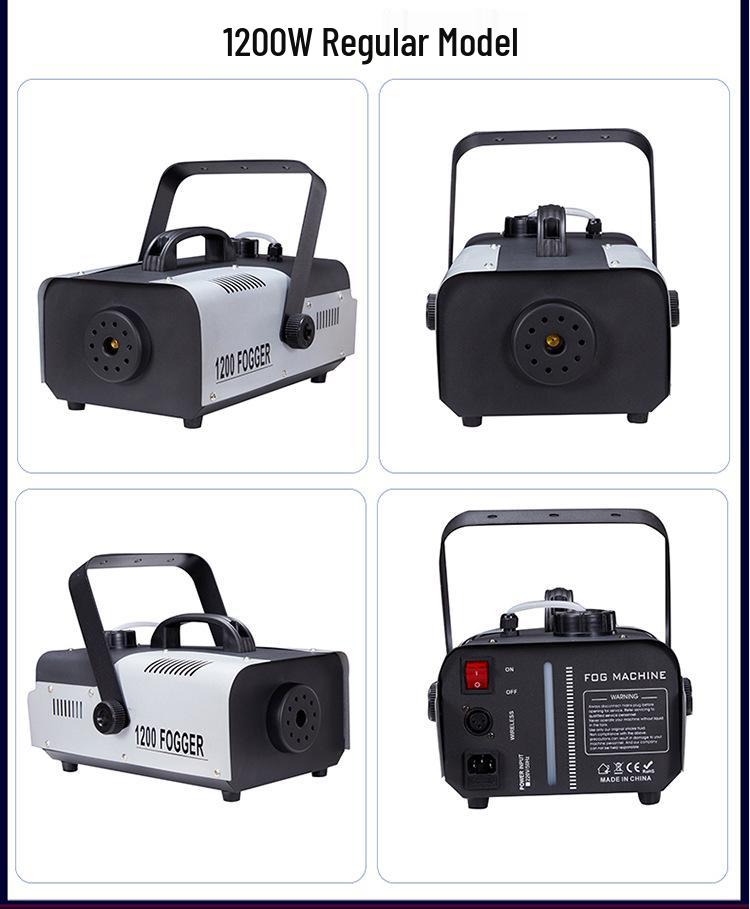 1500W LED Fog Machine with Remote Control, Electronic Temperature Control for Weddings and Bars
