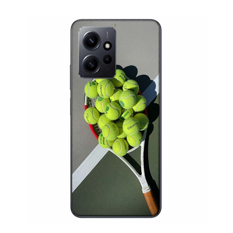 Tennis sport Phone Case For Redmi Note 13 5G 14 Pro Plus Redmi 12 12C 13C 14C 10 10A 10C 9 9C 9T 9A 8 8A K70 Pro TPU Clear Cover