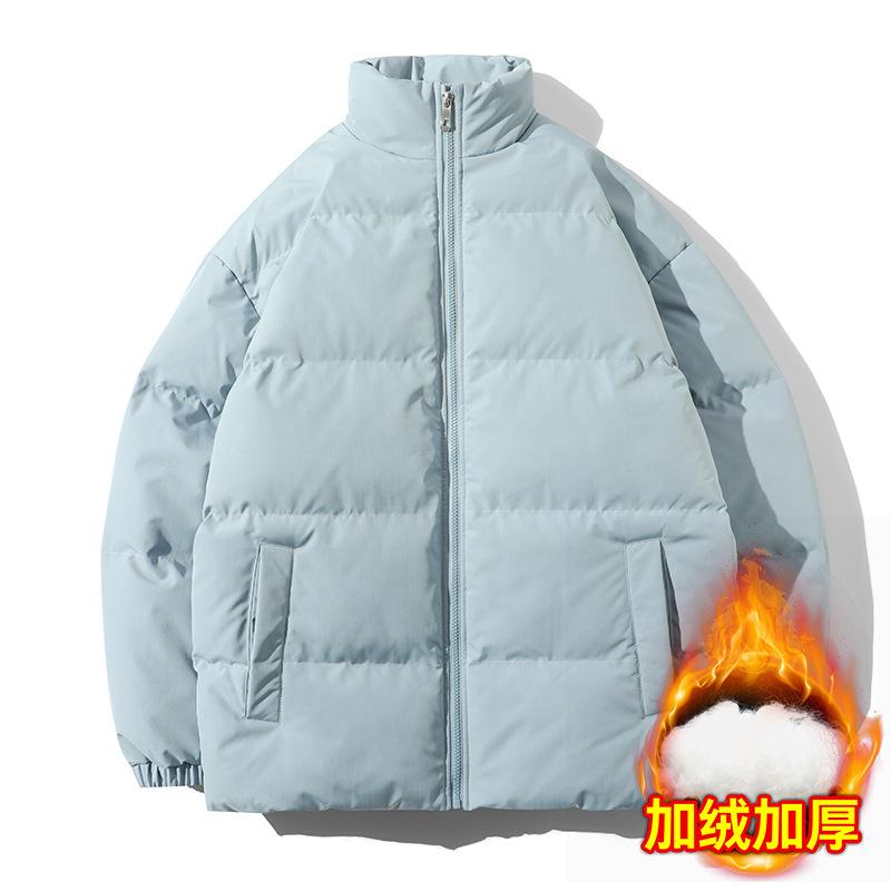 

Хлеб Хлопковая одежда 2025 Мужская Одинаковая Стойка Воротник Утолщенная Хлопковая одежда Японская Куртка L синий