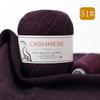 Alashan Cashmere Yarn: 6+6 Goat, Mink Blend, Medium-Thick Hand-Knitting Yarn for Scarves