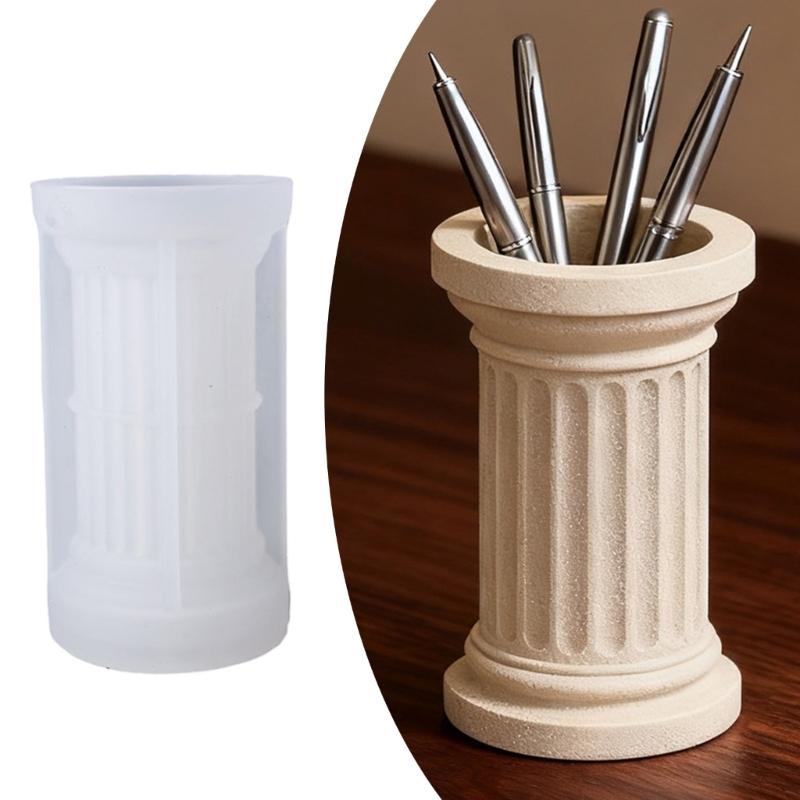 Versatile Silicone Mold Making Roman Column Planter Suitable for Crafts Jewelry Boxes Candle Holders Home Garden Use