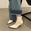 Pointed Short Boots Women's Season Martin Boots Boots High Heels Women's Boots Skinny Boots Skinny Heel Short Boots