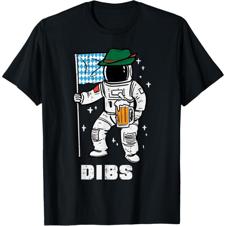 Astronaut Dibs Bavarian Octoberfest German Oktoberfest Men T-Shirt S