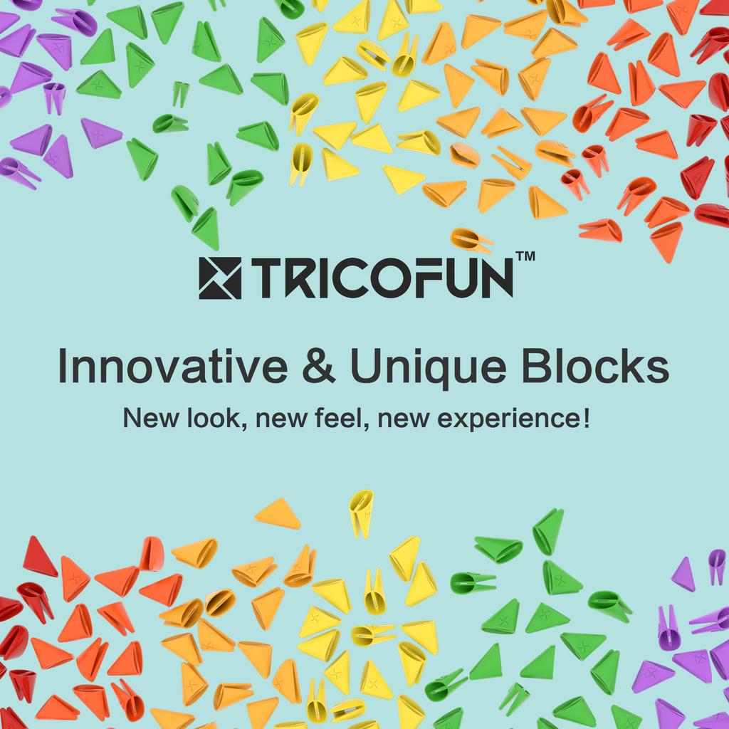 Tricofun Creative Soft Building Blocks Cute Animal Kits Assembling Building Toys Gifts for Kids and Interactive Building Toys for Ages 6+ for