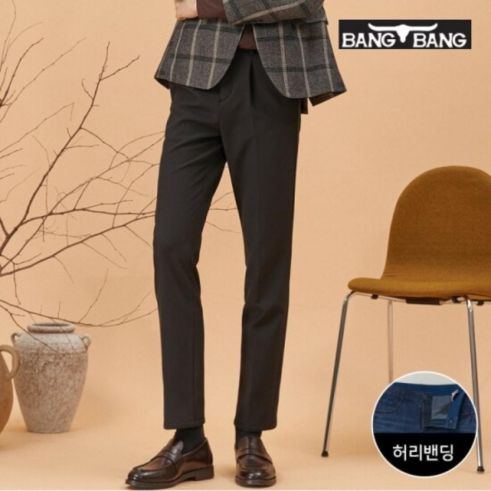 Bang Bang Men S One Pleat Ultra Warm Bonded pantS Black