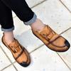 Fashion Fashionable New Men's Handmade Stitching Comfortable Soft Bottom Casual Leather Shoes Men's Breathable Lightweight Casual Shoes