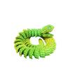 3D Printed Snake Articulated Toy, Flexible Jointed Serpent Figurine, Realistic Fidget Stress Reliever for Adults, Office Desk Decor Gift
