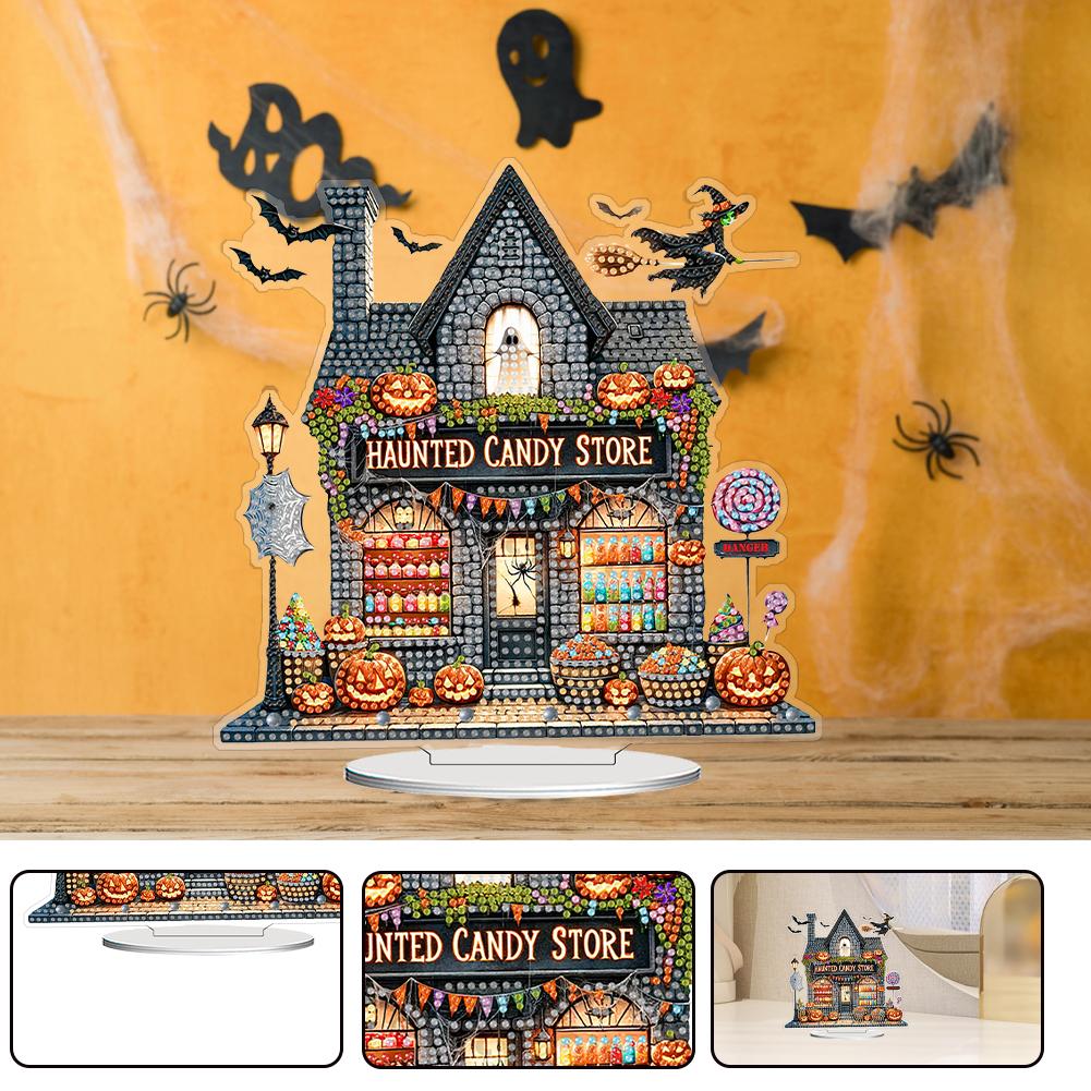 2D/Flat Xmas DIY Diamond Painting Tabletop Ornaments Kit Table Top Diamond Painting Ornament Kits for Home Office Desktop Decor