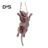 Halloween Pendant Realistic Creepy Hanging Rat Pig Head Spider Bat Decoration Haunted House Prop for Halloween Party