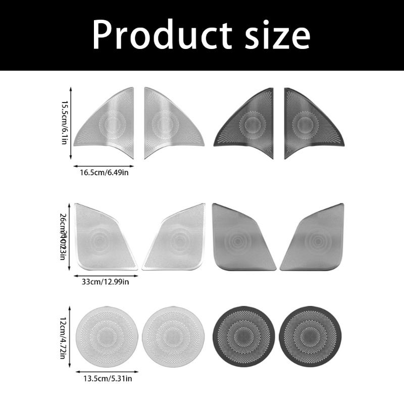 2PCS Heat Resistant Auto Speaker Cover Guards With Strong Adhesive Metal Construction Easy Installation Car Accessories