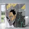 Japan Comics Kaiju No.8 Shower Curtain Waterproof Polyester Fabric Paint Bath Curtains Home Bathroom Decor Curtain Hook