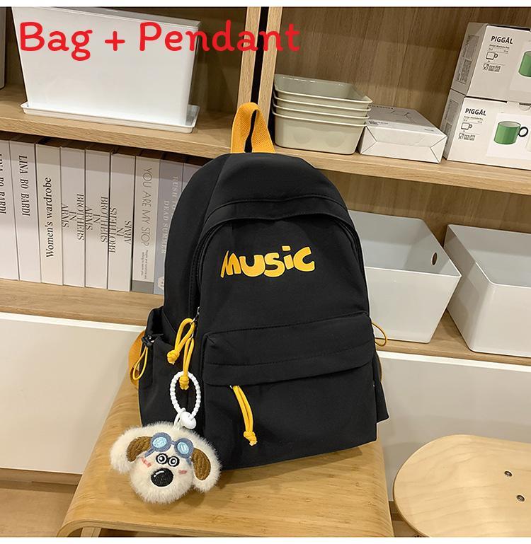 

Casual Travel Backpack With Nylon Material For Girls And Computer Storage Black Small