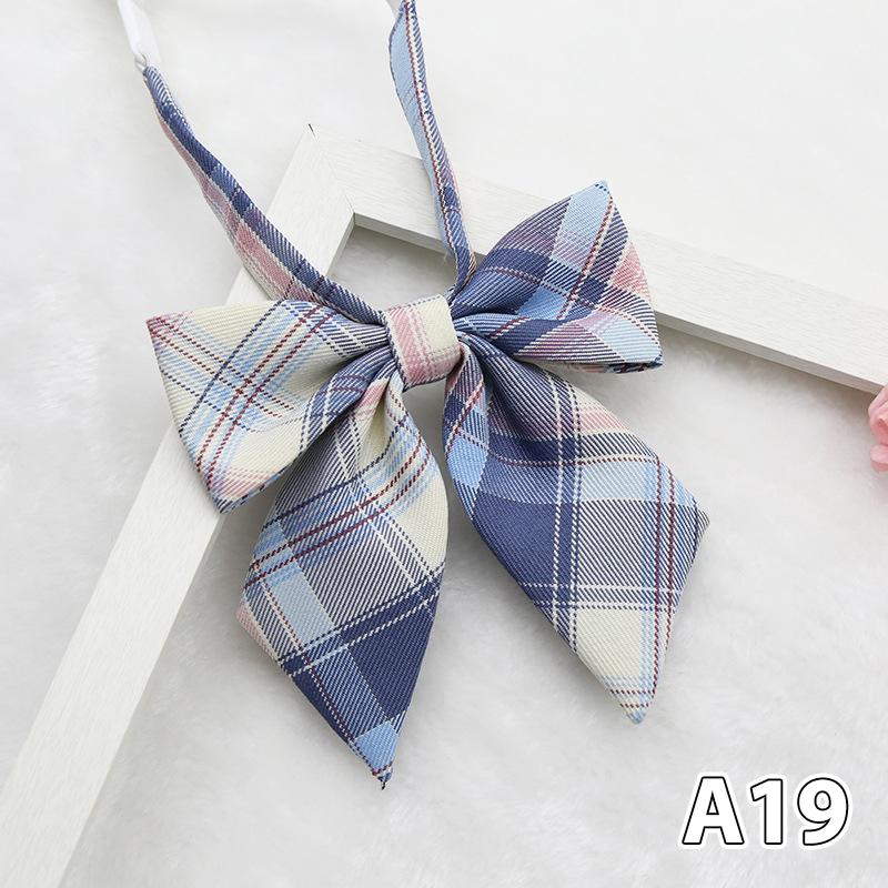 Personalized Flower Plaid Uniform Collar Flower Bow Tie Small Fresh Sailor Suit Bow KTB