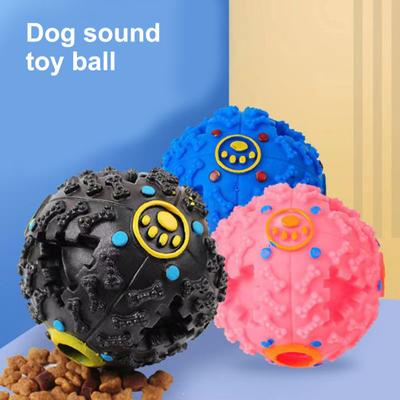 Yousheng Dog Treat Ball Toy Squeaky Interactive Pet Feeder Toy Dog Chew Ball Food Dispenser for Teeth Grinding