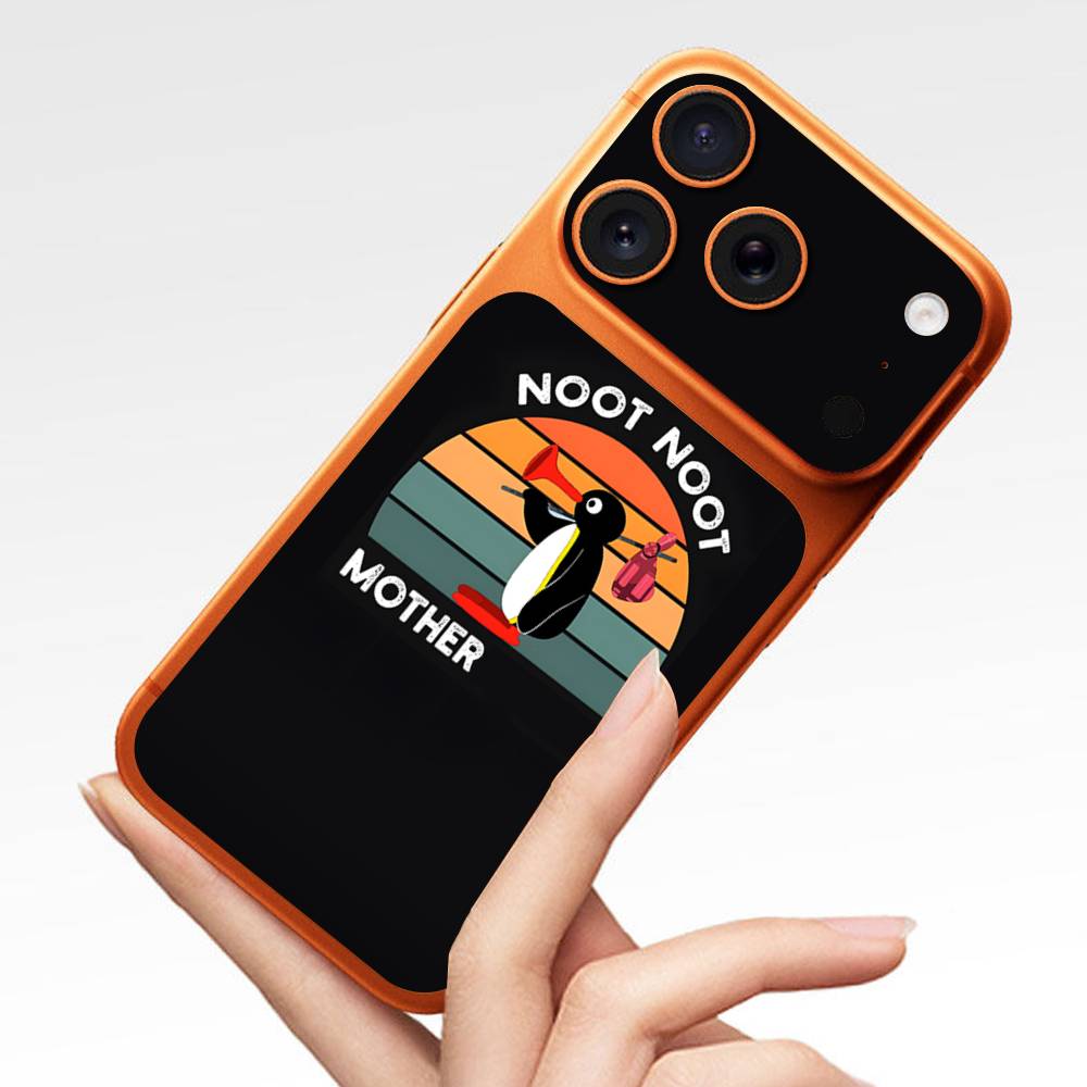 Funny Cartoon P-Pingu For iPhone 17 Pro 17 Pro Max Rear Skin Wrap Decal Protective Sticker iPhone 17 Pro
