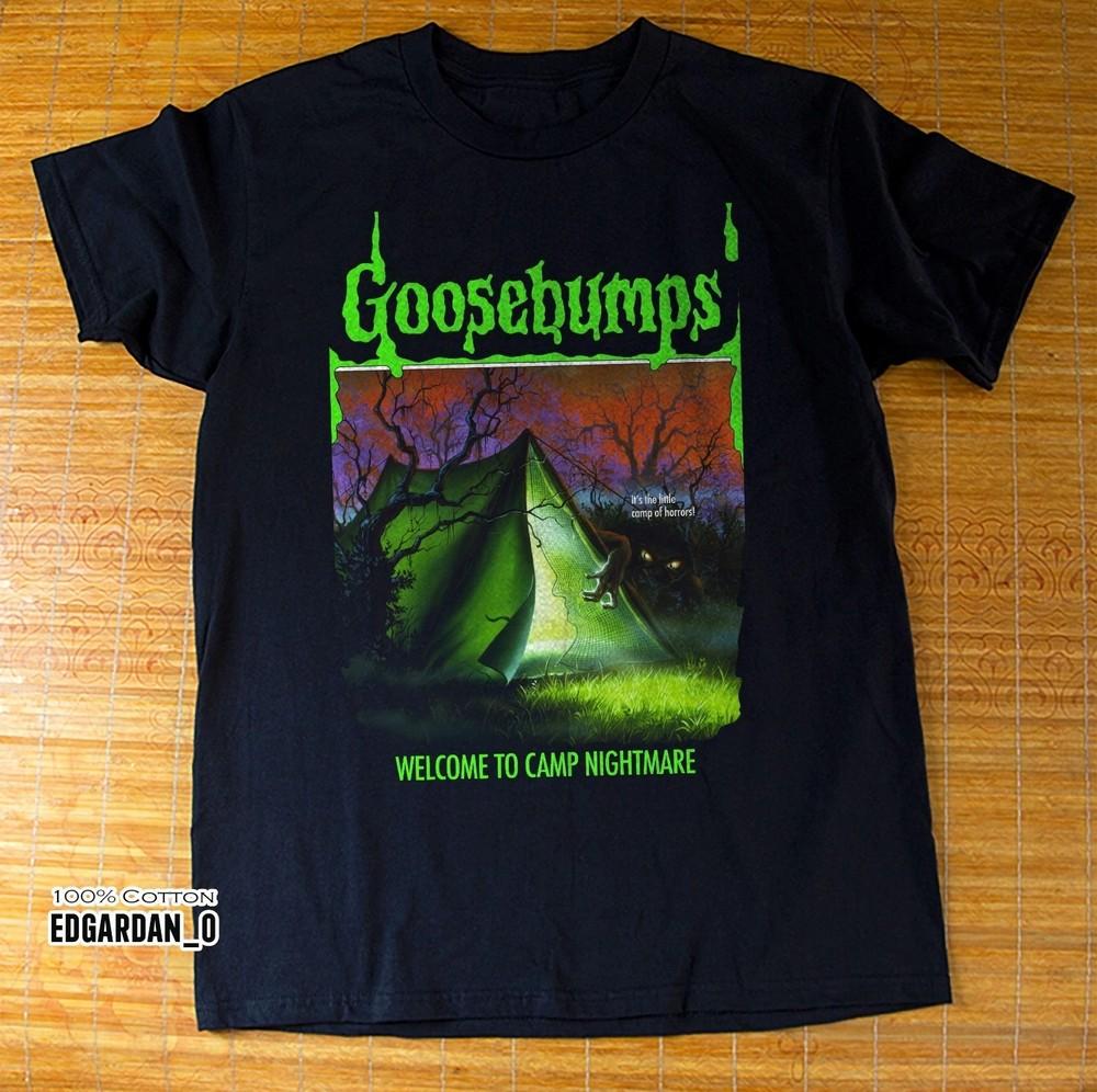 Goosebumps Welcome to Camp Nightmare Cover Black Unisex T-shirt Unisex T-Shirt L