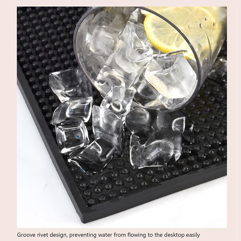 Bar Mat Rubber Coffee Bar Mats Anti-Slip Pvc Cup Mat Waterproof Heat Resistant Drain Mat For Bar Cafe Barista Cocktail Bartender
