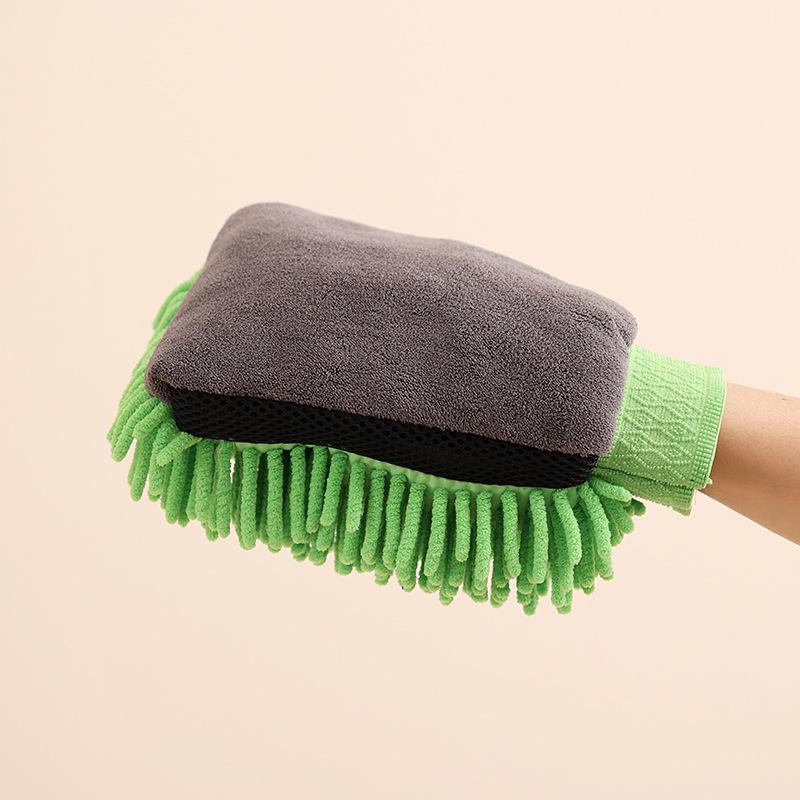 Waterproof Coral Fleece Car Wash Glove Soft Microfiber Cleaning Mitt for Vehicle Surface Safe Without Scratching Paint Protection